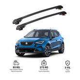 SEAT ARONA 2017 et modèles ultérieurs TRX1 Thunder Carrier Barres transversales pour galerie de toit de voiture, 2 barres